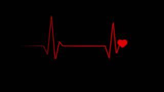 Red heartbeat line Free download black screen overlay + sound effect