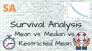 Survival Analysis - 4 - Mean vs. Median vs. Restricted Mean (with R code)