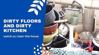 DIRTY KITCHEN  AND DIRTY FLOORS | HOME CLEANING | CLEAN WITH ME