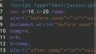 Swap two numbers in JavaScript | JavaScript program to swap two numbers | swap numbers anWriter App