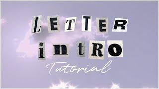 LETTERS INTRO | Manique Here Tutorials | Premiere Pro | iMovie | Kinemaster