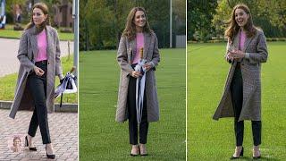 Catherine STUNS In A Holland Cooper Tartan Coat At The Balmoral Estate