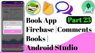 Book App Firebase 23 | Comments Books Java | Android Studio | Ict Foysal