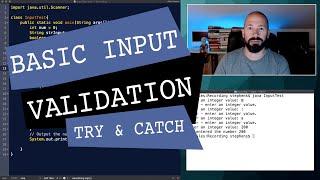 Basic User Input Validation in Java