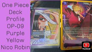 One Piece Deck Profile OP-09 Purple Yellow Nico Robin Dec. 2024