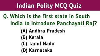 Indian Polity 30 MCQs Quiz (Set 27) | Important For All Competitive Exams.