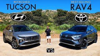 COMPACT SUV SHOWDOWN! -- 2025 Hyundai Tucson vs. Toyota RAV4: Comparison