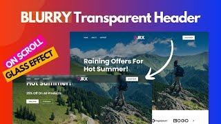 How to Create Blurry Transparent Sticky Header in WordPress with Elementor Pro