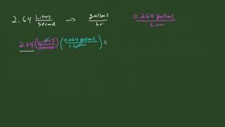 Dimensional Analysis Ex1: L/sec to Gal/hr