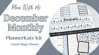 Plan With Me | December Monthly | PlannerKate Kit in Classic Happy Planner