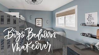 Shared Boys Bedroom Makeover | Kids Room Tour (One Room Challenge)