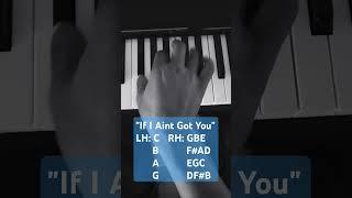 If I aint got you on piano #aliciakeys #ifiaintgotyou #youlearnmusic #piano #learnpiano #easypiano