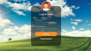 Transparent Login form using HTML and CSS