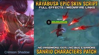 Hayabusa Epic Shadow Of Obscurity Skin Script | Sanrio Characters Patch & No Password | Mlbb