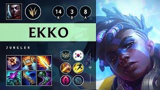 Ekko Jungle vs Lee Sin: Dominating - KR Challenger Patch 14.16