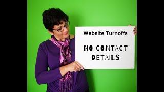 Vee's Website Tips - Website Mistakes and Turn Offs | 07 | No contact details