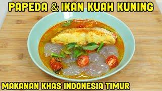 Papeda Lengkap Dengan Ikan Kuah Kuning Khas Indonesia Timur