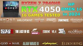 HP OMEN : Ryzen 7 7840HS RTX 4050 - Test in 16 Games in 2024