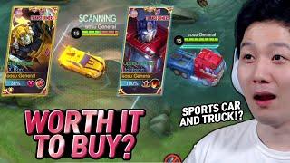 Gosu General bought and reviewed Bumble bee, Optimus Prime skins | Mobile Legends X.borg and Johnson