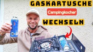 Gaskartusche 227g Campingkocher wechseln   (ANLEITUNG) Bajonettkartusche 227g, Ventilkartusche