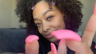ASMR | tapping/touching your face  + (mouth sounds)