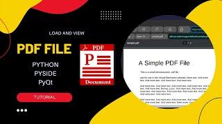 Display PDF and other file formats | PyQt PySIde Python | Modern GUI