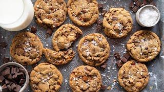 Brown Butter Salted Caramel Chocolate Chunk Cookies