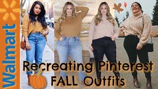 Recreating PINTEREST OUTFITS! Walmart Fall 2020 Plus Size Lookbook | Try On