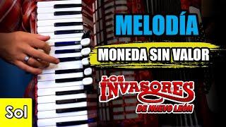 Moneda sin Valor - Los Invasores de Nuevo Leon TUTORIAL Acordeon de teclas / Piano