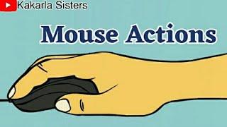Mouse Actions / ICT / Computers / CBSE / Information Technology