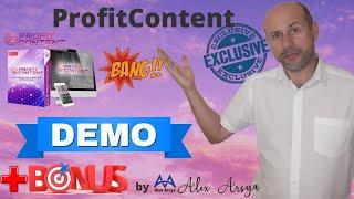 ProfitContent Demo ⭕ Get EXCLUSIVE BONUSES Experience! ⭕