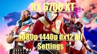 Fortnite Chapter 6 benchmark RX6700xt 1080p & 1440p