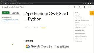 App Engine: Qwik Start - Python | GSP067 | Solution