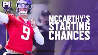 Now that OTAs and minicamp are over, what are the odds JJ McCarthy starts Week 1?