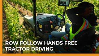 Electric Tractor Hands free tractor driving with Row Follow™ by Monarch Tractor