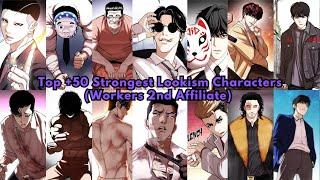 Top +50 Strongest Lookism Characters (2nd Affiliate Arc)