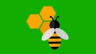 Agriculture & Farming Animated Honey Bee Green Screen