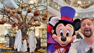 Disney Wish Cruise Halloween On The High Seas! | Embarkation Day, Halloween Tree & Worlds Of Marvel!