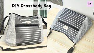 DIY Zipper Crossbody Bag Easy Sewing Project |  Easy Sew Crossbody Bag