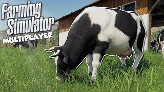 BAD FARMERS START DAIRY COW FARM! - Farming Simulator 19 Multiplayer Gameplay