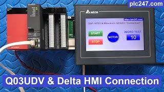 HMI Delta & Mitsubishi Q03UDV "Connection" Tutorial