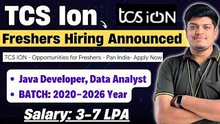 TCS ION PAN India Freshers Hiring | Batch: 2020-2026 | TCS PAID NQT Biggest Update | Job/Internship