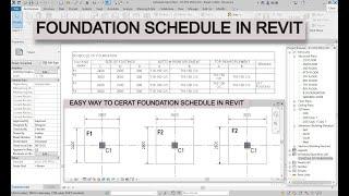 FOUNDATION SCHEDULE IN REVIT