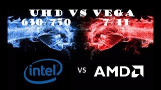 Intel UHD 750 i UHD 630 vs AMD Vega 7 i Vega 11 - porównanie zintegrowanych grafik!