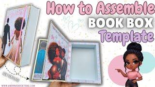 How to assemble Book Box Template by Andrina's Kreations