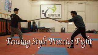 Fencing Style Practice Fight - Nathan V Schuyler