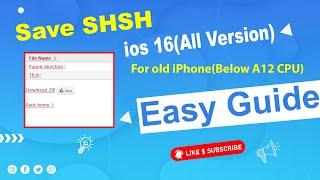 How to Save SHSH Blobs for iOS 16 (Easy Guide)