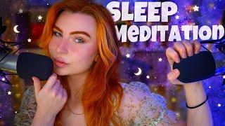 ASMR Guided Meditation for Sleep - Close Up Whispers and Deep breathing w/ Layered Triggers