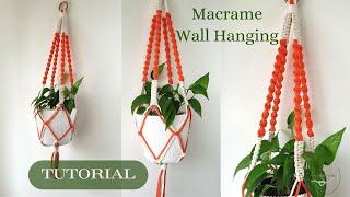 Makramee lillekiik/Tutorial Macrame Plant Hanger Two Color Combination