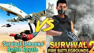 Survival Fire Battleground 2 Vs Survival Unknown Battle Royale Comparison 2022 | Battle Royale Game